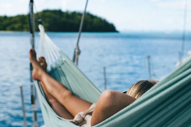 2 Day & 2 Night Whitsunday Islands Sailing Adventure on Condor - Your floating room and meal plan: comfy bed, snacks, and no food stress