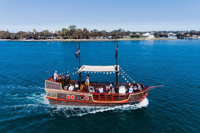 90 Minute Midweek Pirate Ship Scenic Cruise - The foreshore and the Moreton Bay fig tree from the pirate deck