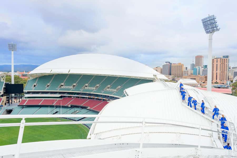 Adelaide: Rooftop Climbing Experience of the Adelaide Oval - First Views From the Open Deck: Hills, Coast, and Instant Perspective