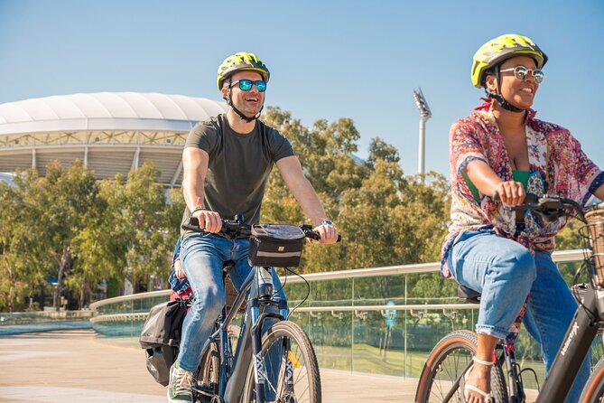 Adelaide Scenic E-Bike Tour and Wine Tasting - Adelaide Oval stop: a short look, a lasting mental map