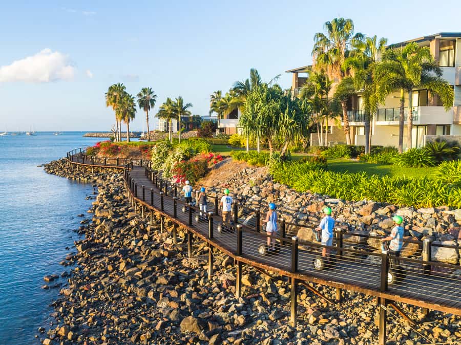 Airlie Beach: 3-Hour Sunset Segway Tour with Dinner - The 8 km boardwalk route: from Pioneer Bay views to Cannonvale Beach