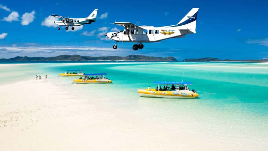Airlie Beach: Fly Raft Package w Scenic Flight & Snorkeling - Whitehaven Beach and Hill Inlet: the iconic silica-sand payoff