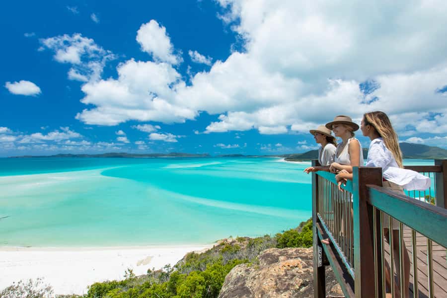 Airlie Beach: Great Barrier Reef & Whitehaven Beach Tour - Hill Inlet lookout and the moderate walk with stone steps