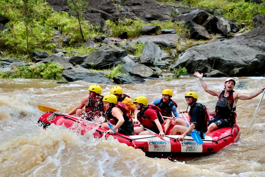Barron Gorge: Half-Day Barron River White-Water Rafting - On the river: guide coaching, group energy, and those fun moments