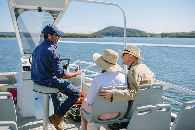Broken Bay Pearl & Oyster Farm Tours - The oyster tasting at Spectacle Island views