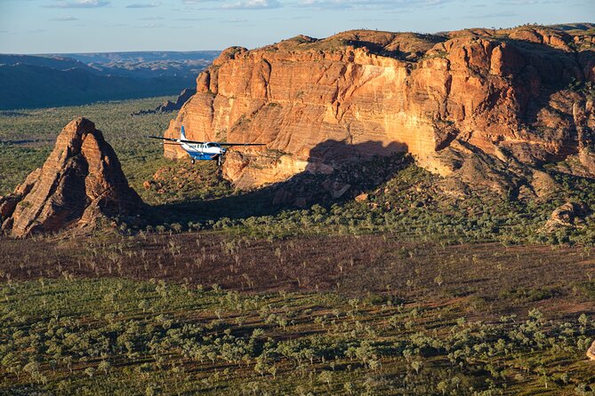 Bungle Bungle Scenic Flights, Domes & Cathedral Gorge Walk - Lake Argyle and the Ord River views, framed by the route