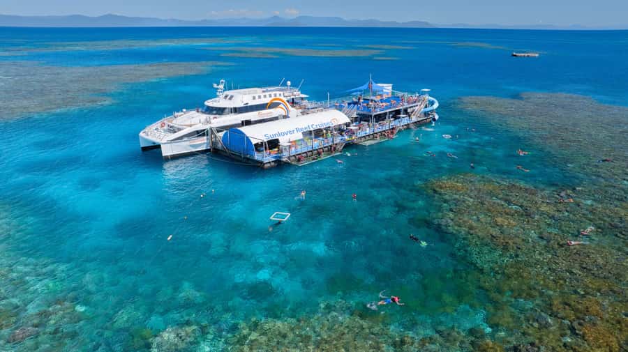 Cairns: Great Barrier Reef and Fitzroy Island Boat Tour - Moore Reef pontoon: snorkel, ride, observe
