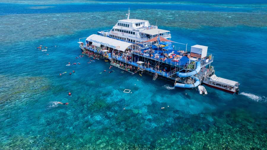 Cairns: Outer Great Barrier Reef Pontoon with Activities - Cairns to Moore Reef on a roomy catamaran day