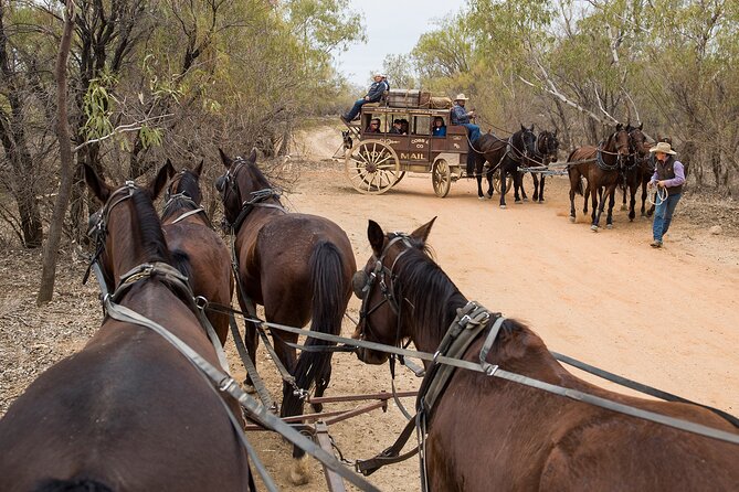 Cobb & Co Stagecoach Experience in Longreach - The Old Time Tent Show at midday: slapstick, mayhem, animal antics