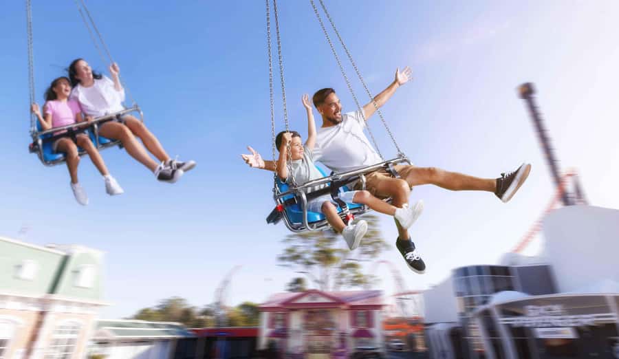 Dreamworld, WhiteWater World & SkyPoint 3-Day Ticket - Dreamworld in Coomera: Thrill rides, Rivertown fun, and Tiger Island