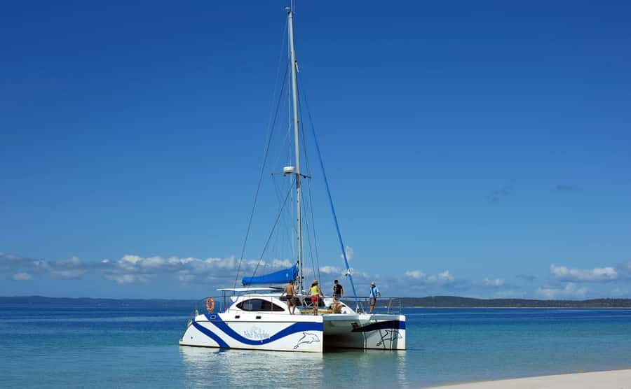 Fraser Island 4-Hour Eco-Sailing Adventure - AquaMat and boom net: fun that fits the conservation vibe