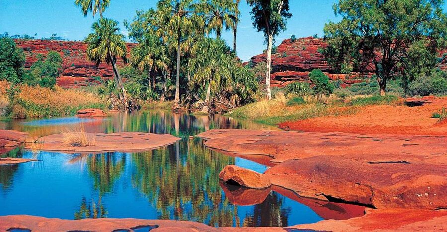 From Alice Springs: Palm Valley 4WD Outback Safari + Picnic - Hermannsburg and its Aboriginal art collection: more than a quick photo stop