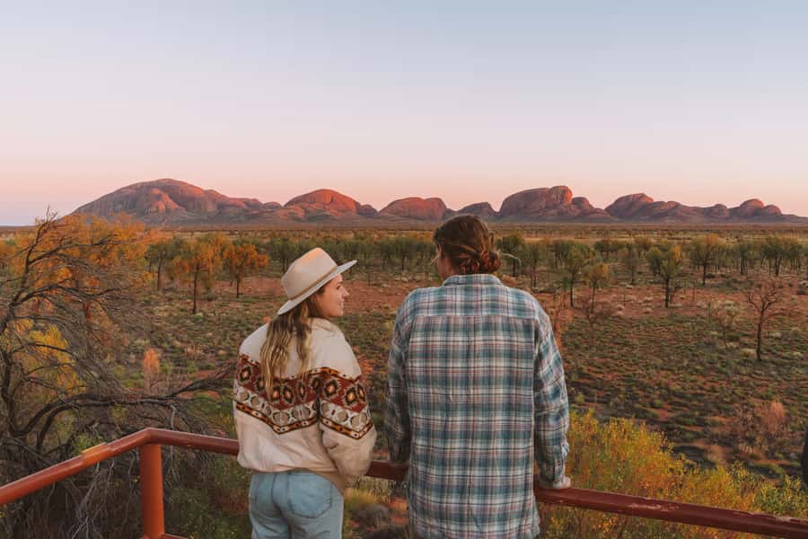 From Alice Springs/Yulara: 2 Day Uluru Kata Tjuta Rock Tour - Day 2 sunrise at Kata Tjuta: silhouette first, then Valley of the Winds or Walpa Gorge