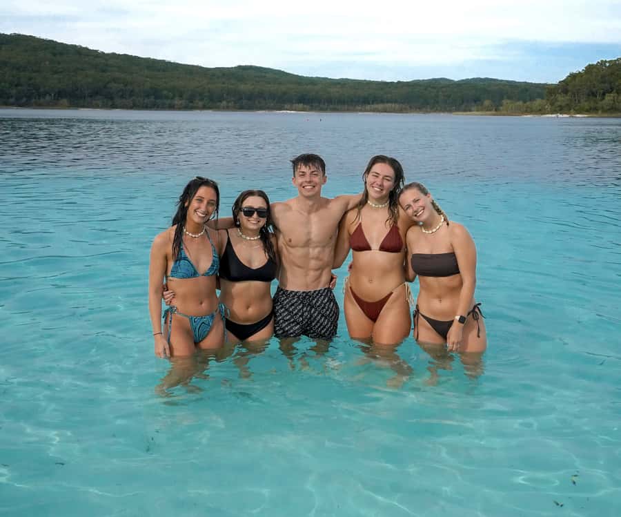 From Rainbow Beach: 2-Day K'gari (Fraser Island) 4WD Tour - Boorangoora (Lake McKenzie): the swim that sells the whole trip