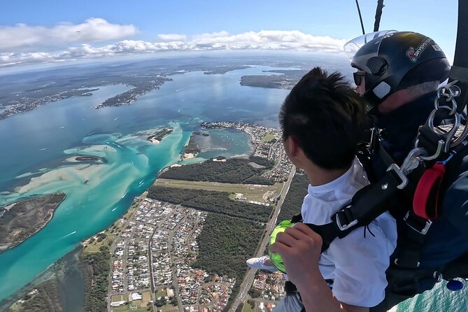 From Sydney: Tandem Skydive Experience over Newcastle Beach - The flight and the freefall moment over the Hunter Region