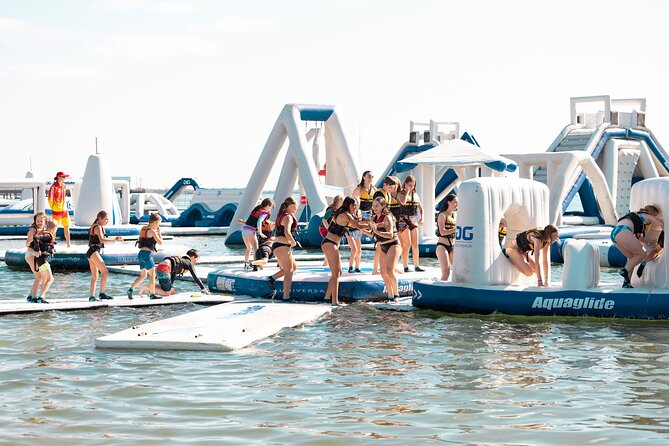 GC Aqua Park 100 Minute Inflatable Water Park Activity, Southport - GC Aqua Park on Marine Parade: the quick setup that starts the fun
