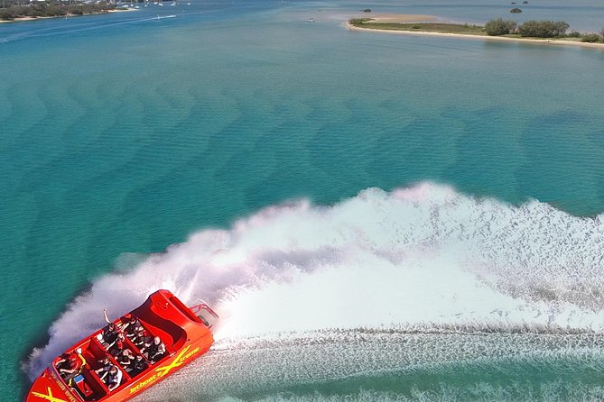 Gold Coast Helicopter 10 min Flight and Jet Boat Ride - From Boat Chaos to Heliport Views