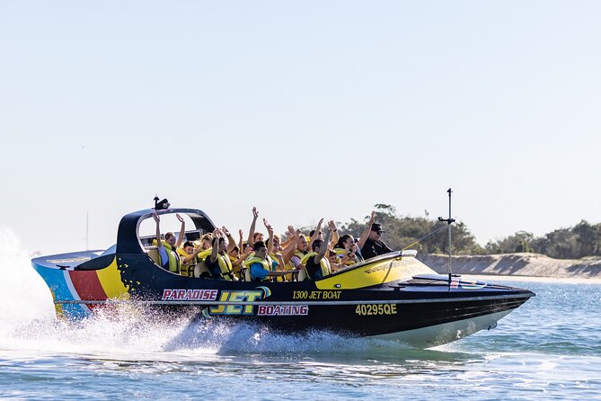 Gold Coast Jet Boat Adventure – 1-Hour Thrill Ride - Wavebreak Island and the Extra Miles to Crab, Ephraim, and Stradbroke