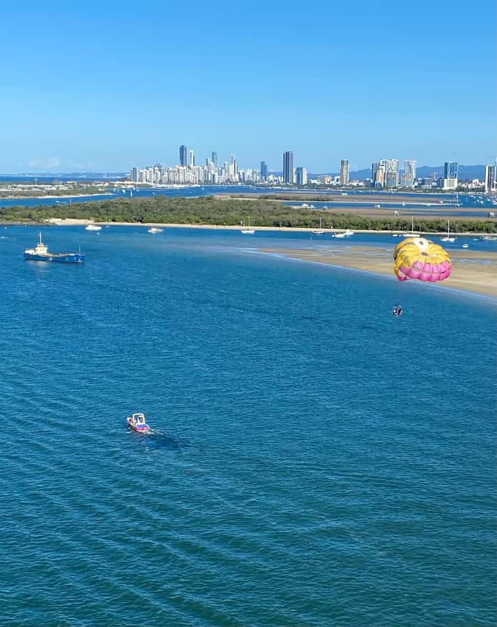Gold Coast: Parasailing in Surfers Paradise - The Smile Parachute Moment: Harnessing Up, Then Rising Fast