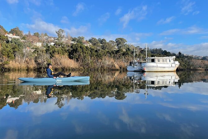 Guided Kayak Tour on Launceston's scenic waterfront on foot powered Hobie kayaks - Meeting at the Seaport pontoon: the start that keeps you safe