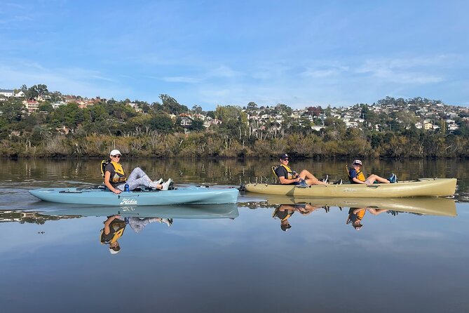 Guided Kayak Tour on Launceston's scenic waterfront on foot powered Hobie kayaks - What the guide actually does besides steer