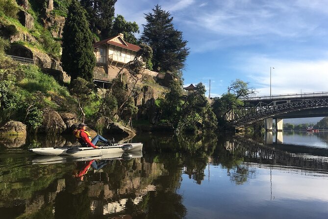 Guided Kayak Tour on Launceston's scenic waterfront on foot powered Hobie kayaks - How long is it, and will your legs be okay?