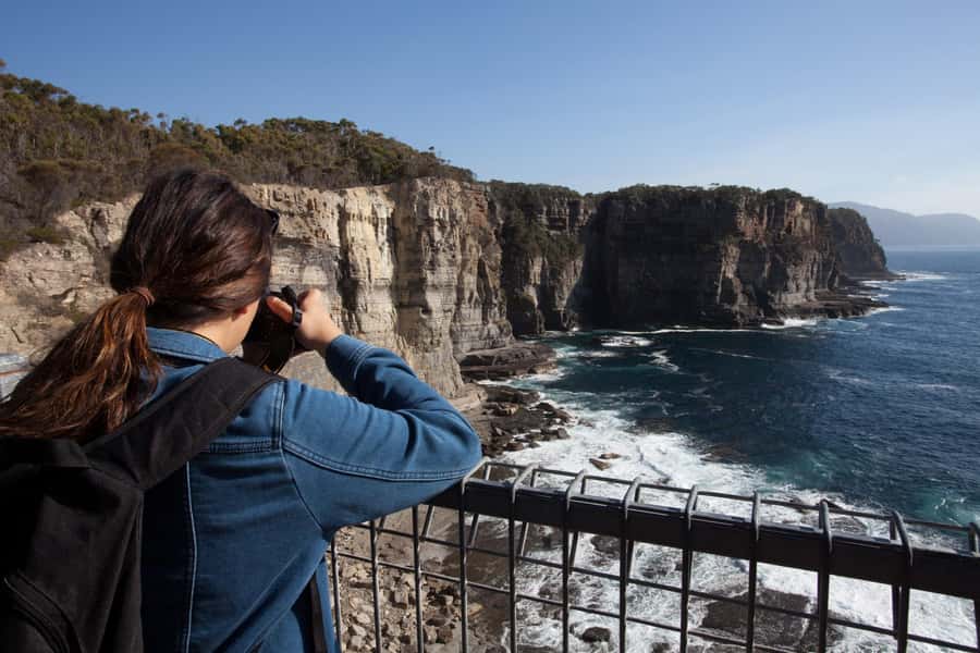 Hobart: Port Arthur, Richmond & Tasman Peninsula Active Tour - Waterfall Bay Clifftop Walk: where Tasman Arch and Devil’s Kitchen take center stage