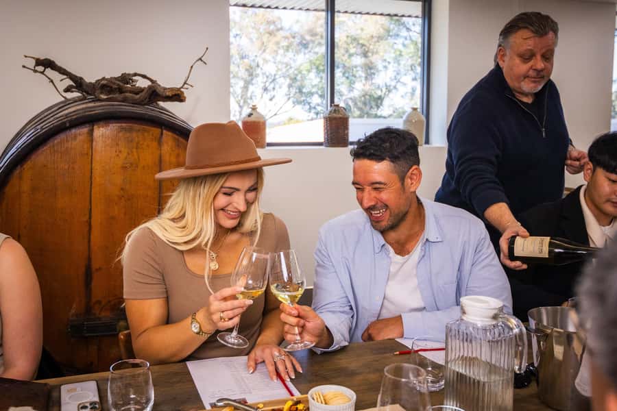 Hunter Valley: Wine Tour with 2-Course Lunch, Choc & Cheese - Stop One at Audrey Wilkinson: Historic Vines and Big-View Tasting