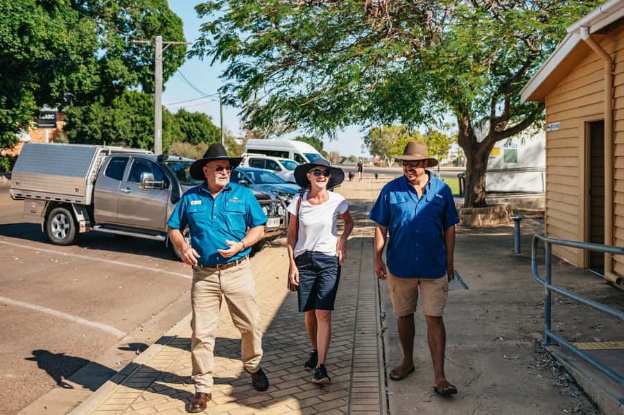 Longreach History and Town Tour - Entering Longreach with a big red chair meetup