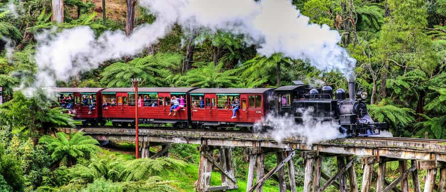 Melbourne: Puffing Billy & Healesville Sanctuary Scenic Tour - Emerald Lake walk: pretty views, plus real lunch timing