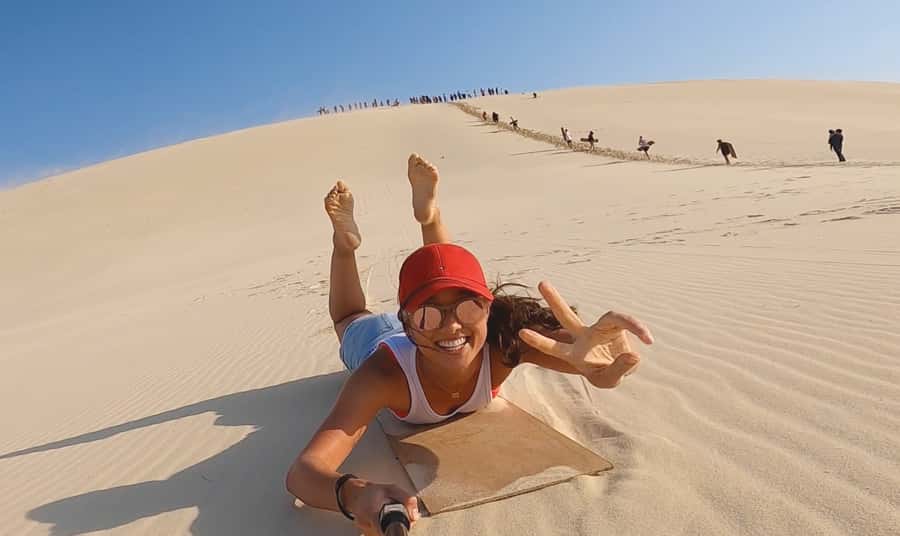 Moreton Island: Tangalooma Desert Safari and Dolphin Feeding - 4WD desert safari and sand tobogganing, the part you plan around
