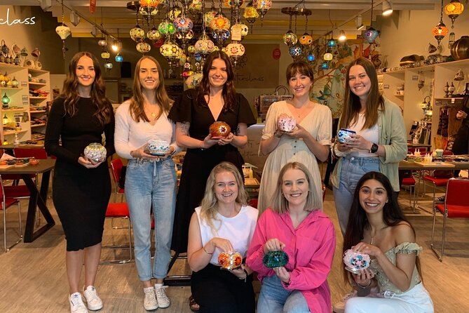 Mosaic Art Classes Brisbane: Turkish Lamp Workshop - Turkish Tea, Shortbread Cookies, and a Relaxed Creative Setup