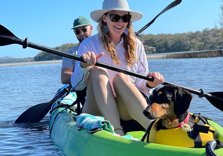 Noosa: Noosa Everglades and Stingray Sanctuary Kayak Tour - A swim break in Lake Weyba, and how to do it right