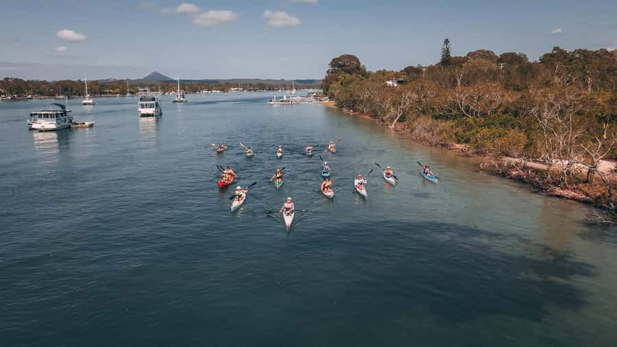 Noosa River: Mangroves and Mansions Guided Kayak Tour - The whole tour experience, built around a 2-hour time box