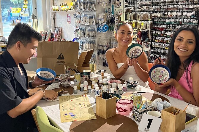 Paint and Sip Classes Melbourne: Ceramic Plates & Bowls - BYO Wine, Apple Tea, and Turkish Delights, The Drinks and Snacks Setup