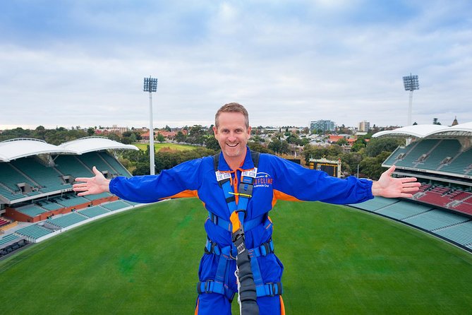 RoofClimb Adelaide Oval Experience - The rooftop route: crossing the link bridge to open viewing decks