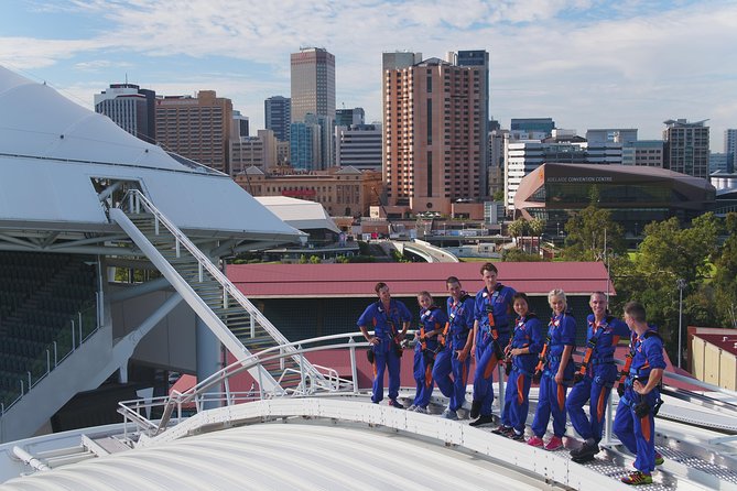 RoofClimb Adelaide Oval Experience - Riverbank platform and the world of “stadium seats” from above