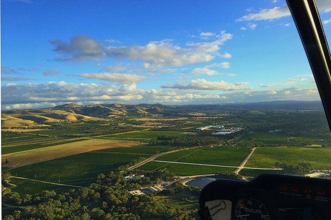 Southern Barossa: 10-Minute Helicopter Flight - Over Rowland Flat and Jacob’s Creek tank farm: seeing wine at scale