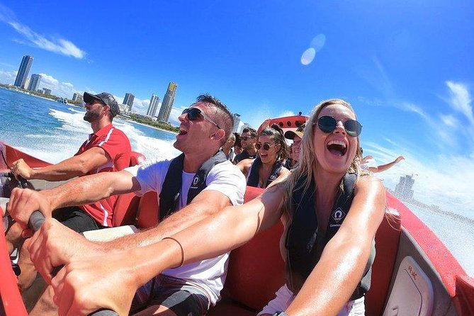 Surfers Paradise, Gold Coast Jet Boat Ride: 55 Minutes - What’s included: lifejackets, lockers, and spray jacket support