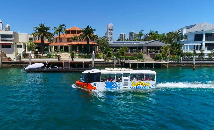 Surfers Paradise: Guided Gold Coast Amphibious Bus Tour - From Roads to Broadwater: Watching the Duck Vehicle Switch Modes