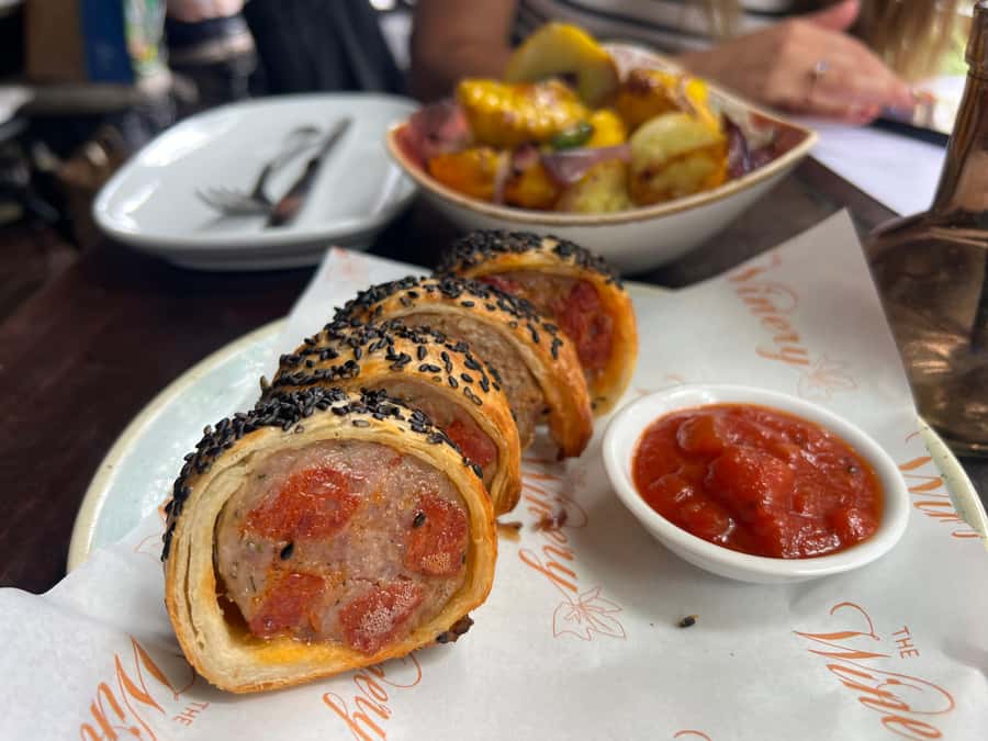 Sydney: Food Tour in Trendy Surry Hills with 8 Tastings - A veal and chorizo sausage roll twist