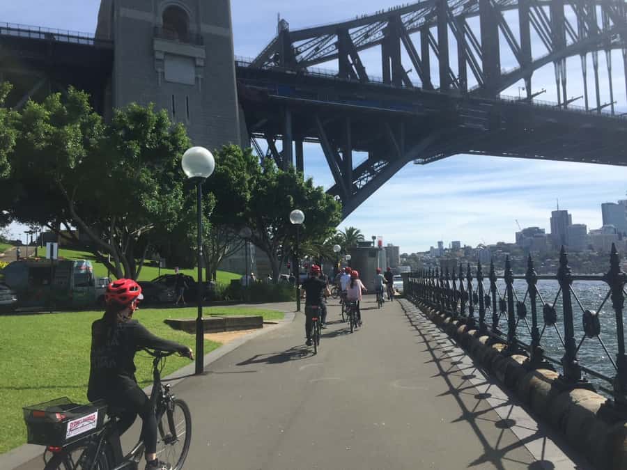 Sydney: Guided Harbour E-Bike Tour - Crossing the Sydney Harbour Bridge: the moment people remember