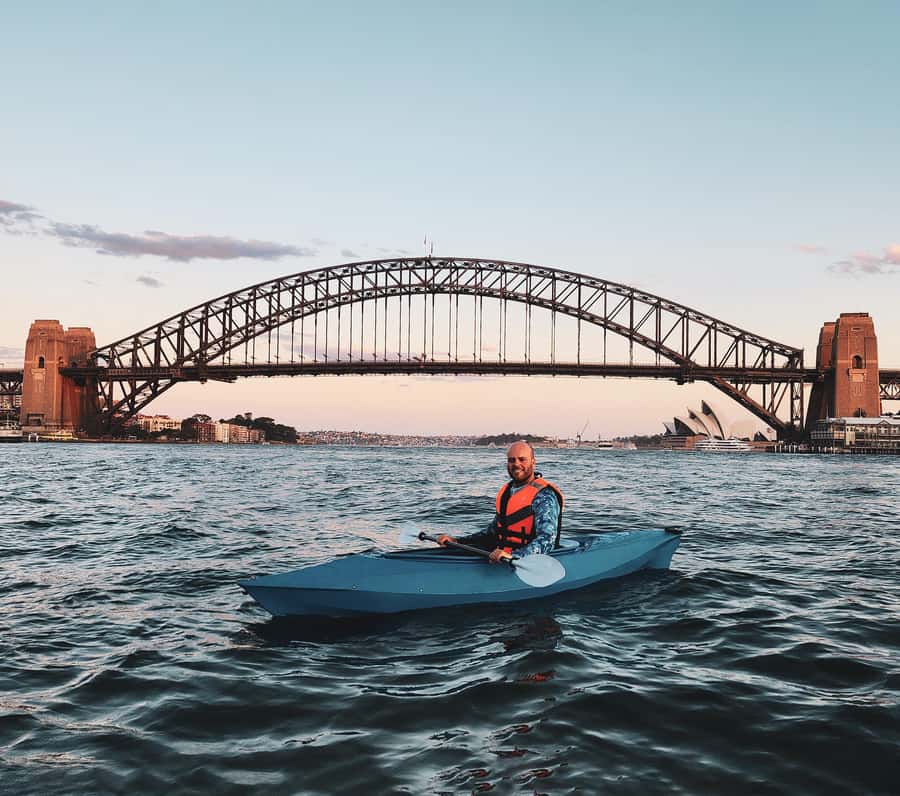 Sydney: Sunset Kayak - Opera & Harbour Bridge Tour (5p. max) - Opera House at golden hour: the highlight leg