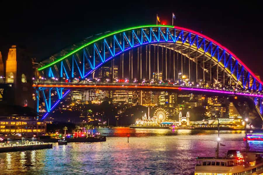 Sydney: Vivid Harbour Cruise with Canapes - Key highlights you will notice right away