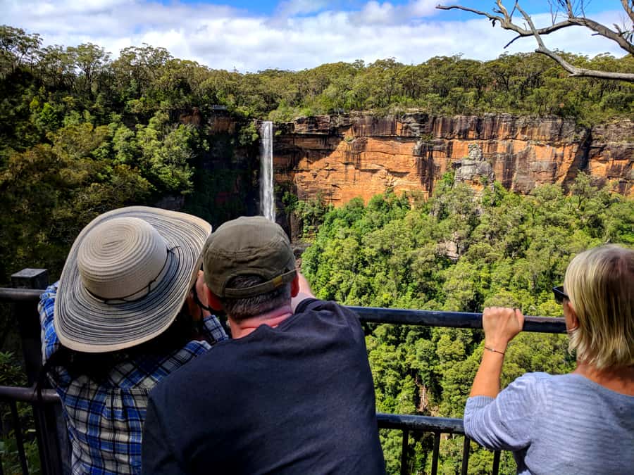 Sydney: Wildlife, Waterfalls and Wine Small Group Tour - Morton National Park waterfall viewpoints, stairs, and easy-but-not-too-easy hiking